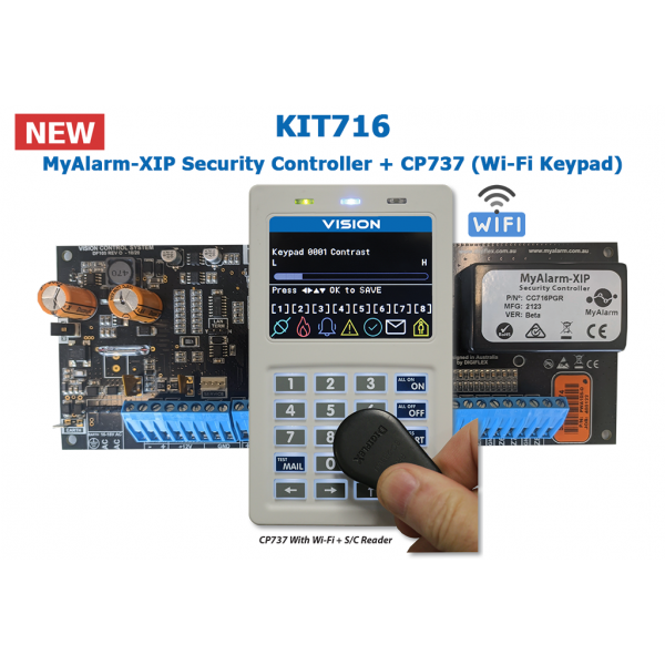 MyAlarm-XIP Security Controller + CP737 (Wi-Fi Keypad)